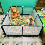 4x4 Feet Baby Playpen with 50 Balls & Waterproof Foam Mat - Image 7