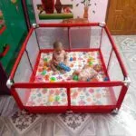 4x4 Feet Baby Playpen with 50 Balls & Waterproof Foam Mat - Image 5