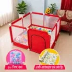 4x4 Feet Baby Playpen with 50 Balls & Waterproof Foam Mat