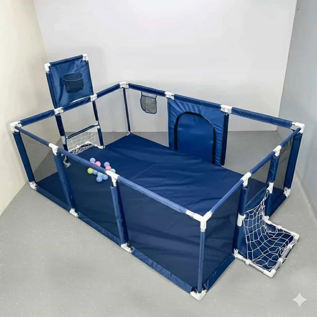 4x6 Feet Baby Playpen with 50 Balls & Waterproof Foam Mat - Image 5