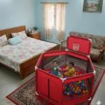 3.5x3.5 Feet Baby Playpen with 50 Balls & Waterproof Foam Mat